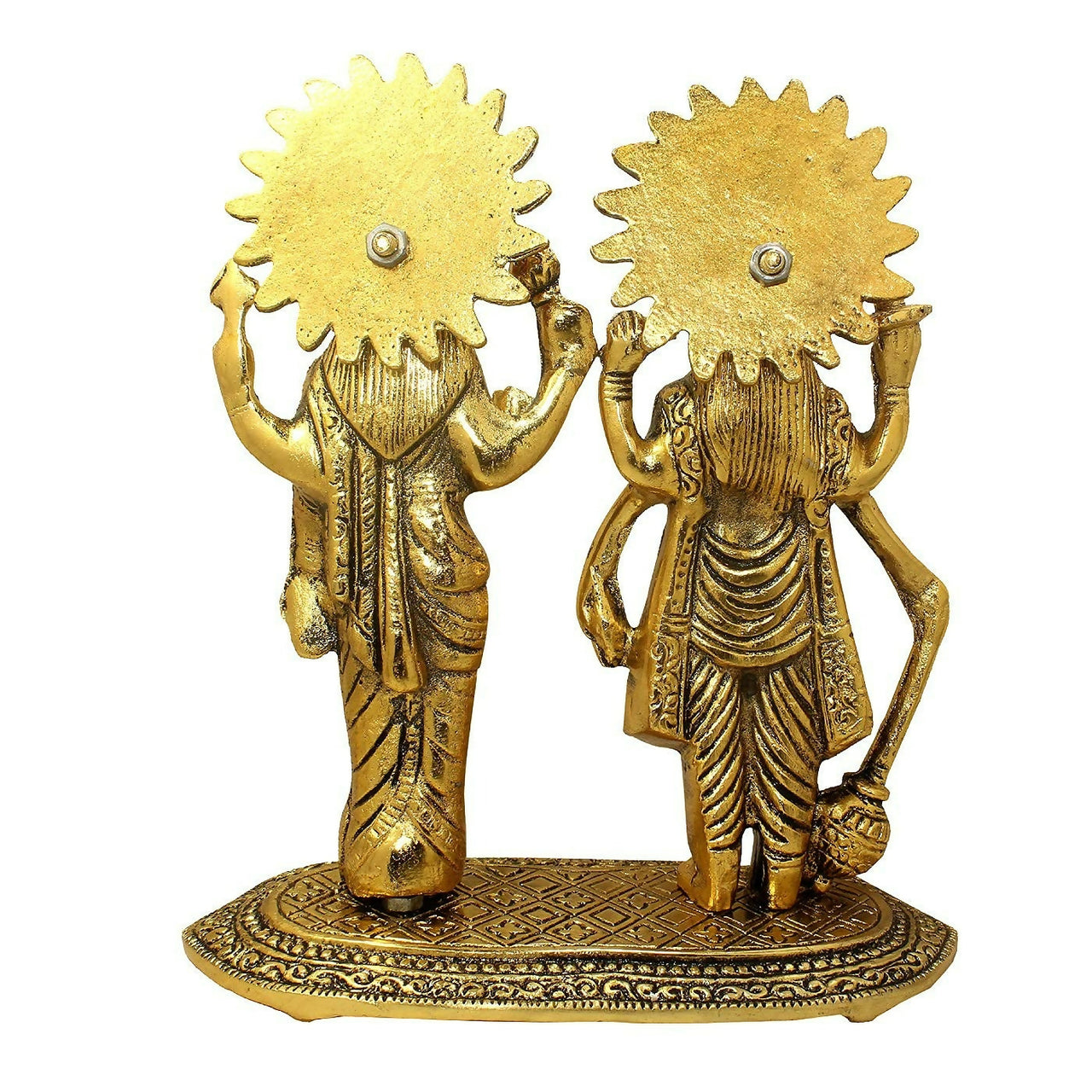 Rockshok Metal Vishnu Lakshmi Golden Idol - Distacart