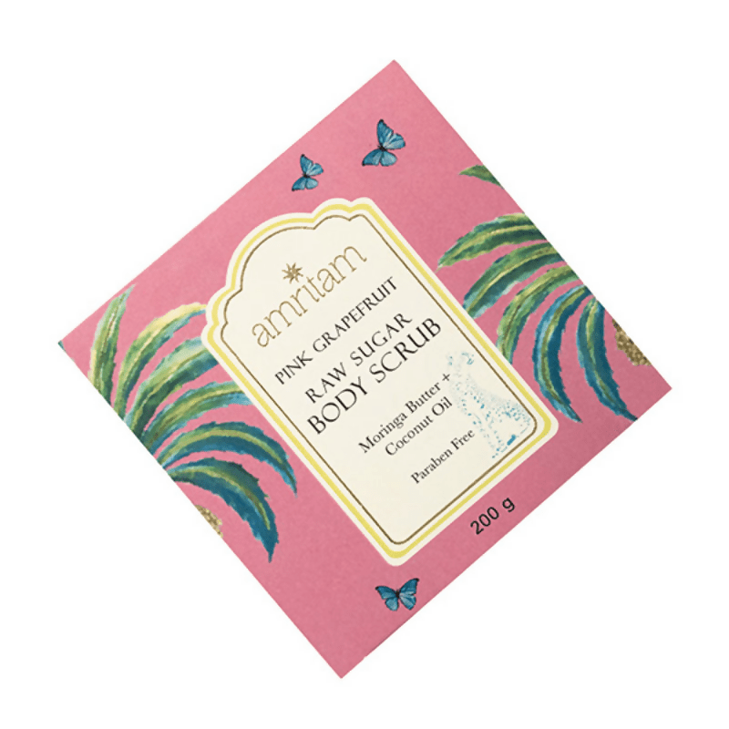 Amritam by Good Earth Pink Grapefruit Raw Sugar Body Scrub - Distacart