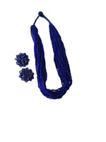 Thumbnail for Inhanns Vibrant Handmade 20 Layers Beaded Necklace With Matching Earrings - Blue - Distacart