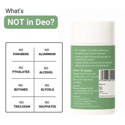 Bitamin Natural Deodorant Wild Root, Sea Salt Roll On - Distacart