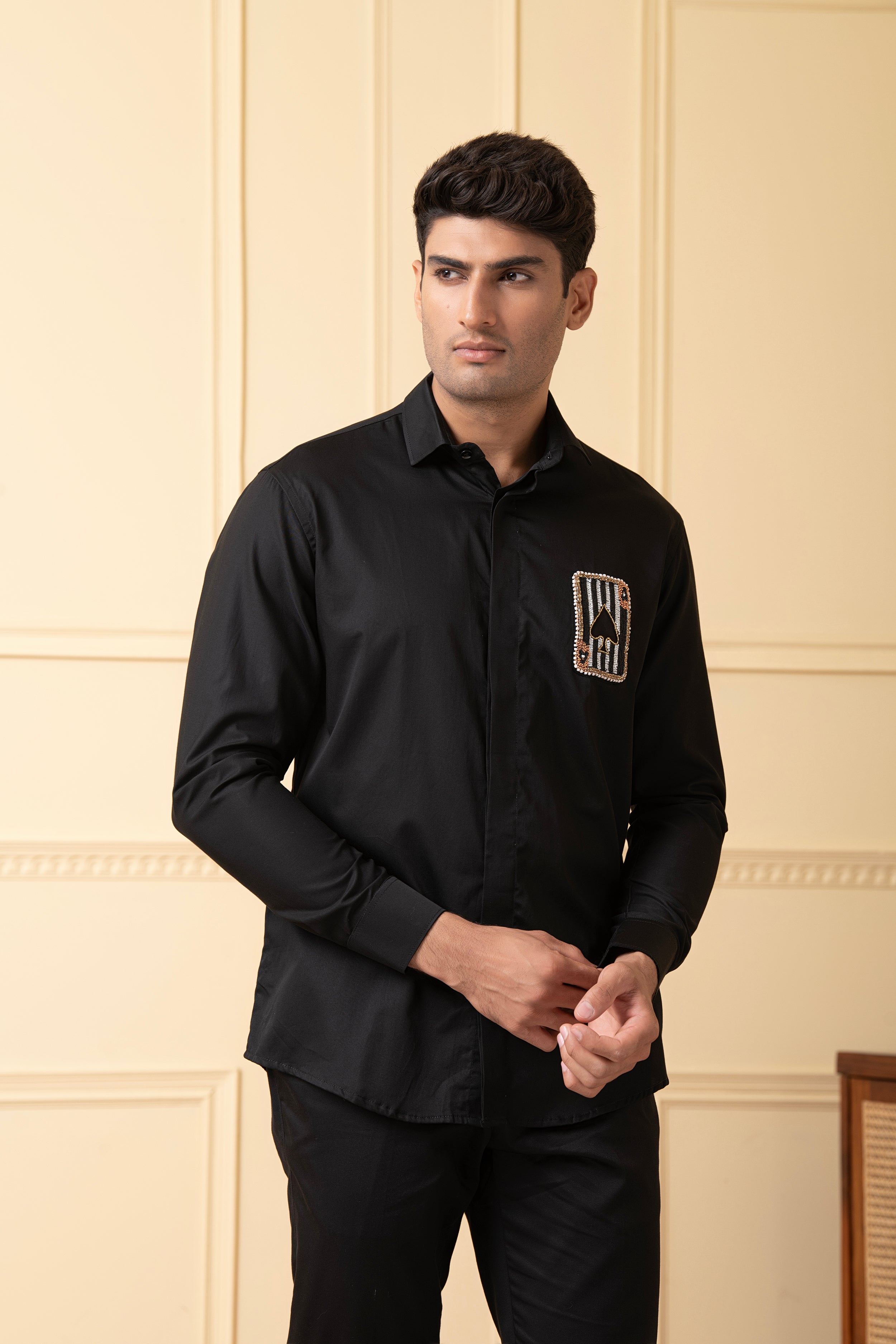 Card Shaped Embroidery Shirt by Hilo Design - Distacart
