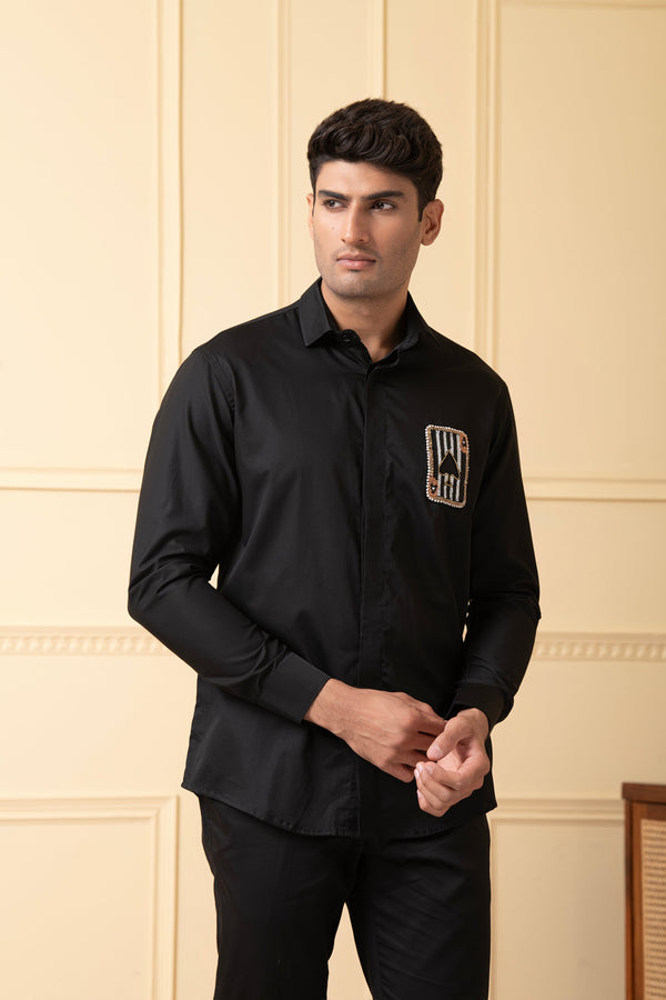 Card Shaped Embroidery Shirt by Hilo Design