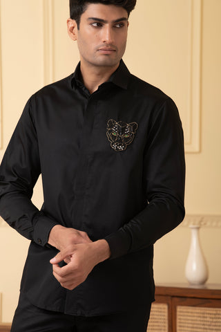 Panther Embroidery Shirt by Hilo Design - Distacart
