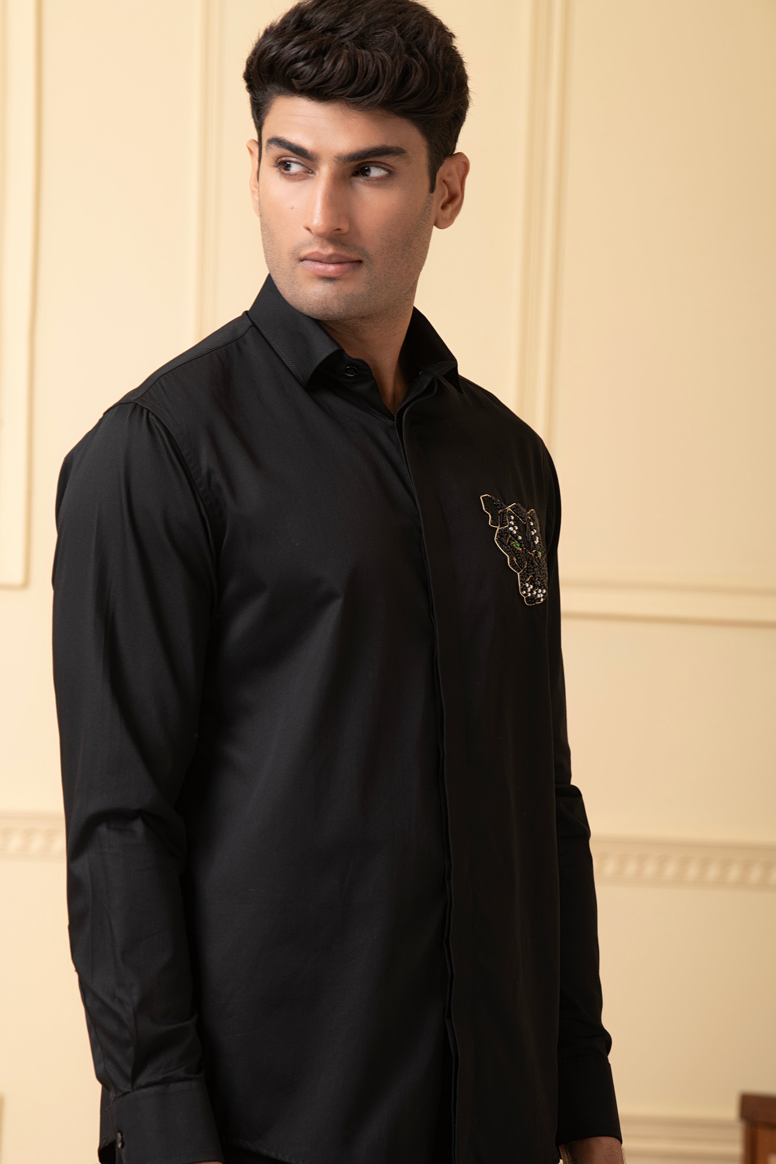 Panther Embroidery Shirt by Hilo Design - Distacart