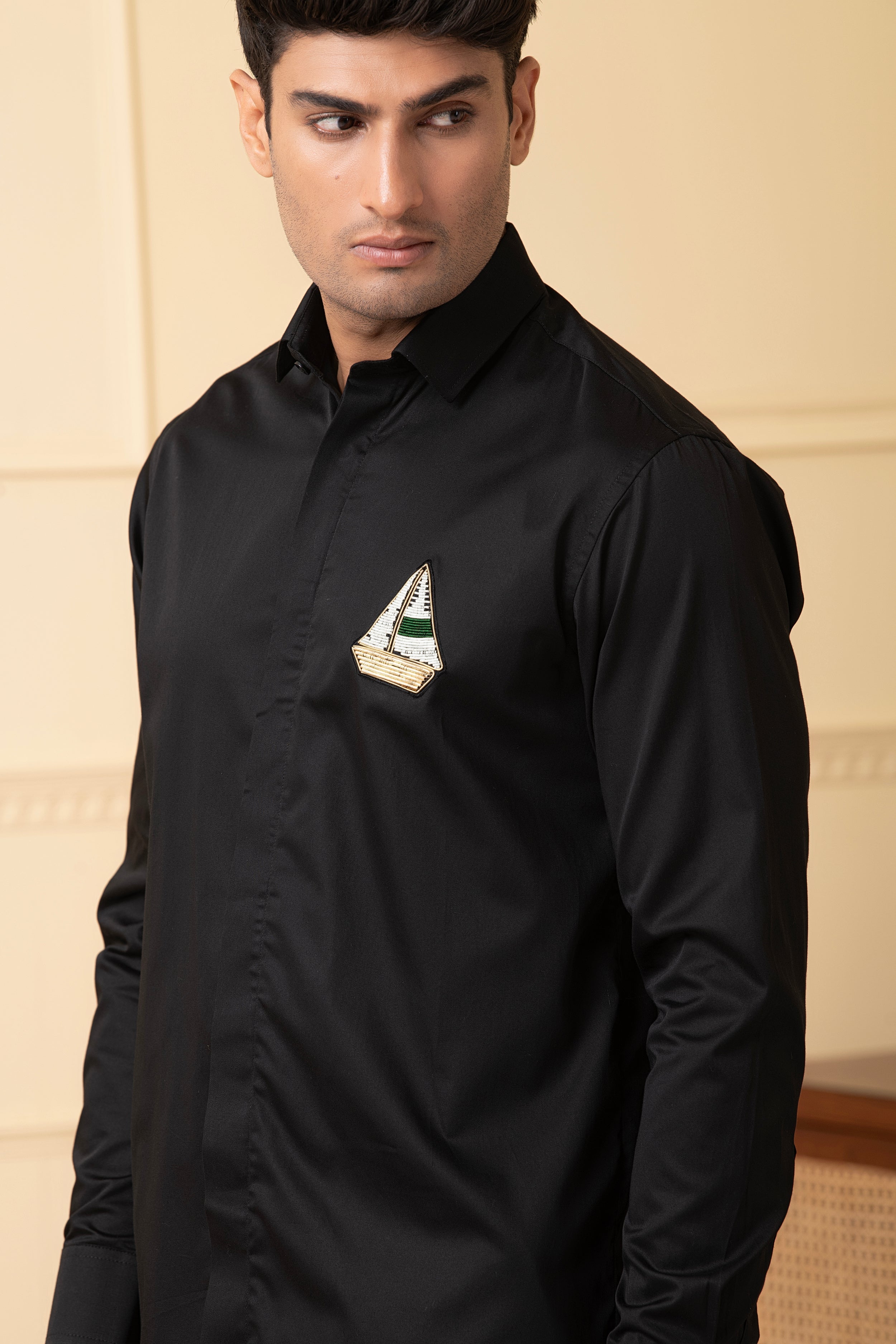 Boat Embroidery Shirt by Hilo Design - Distacart