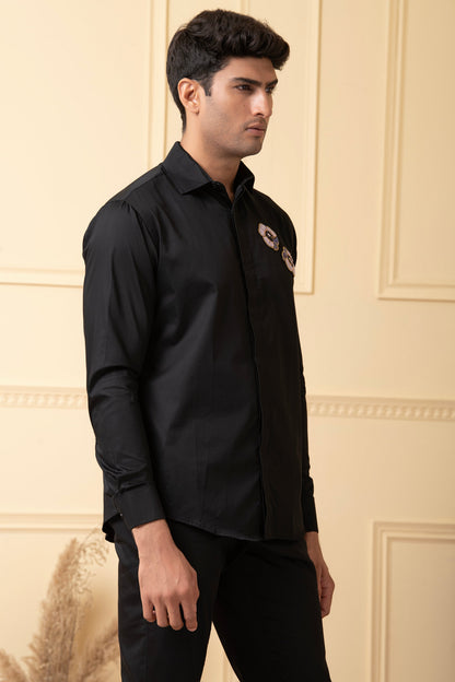 Flower Buds Embroidery Shirt by Hilo Design - Distacart