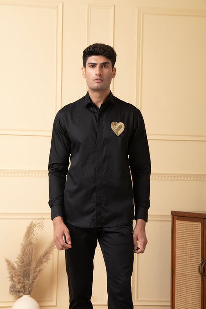 Heart Shaped Patch Shirt by Hilo Design - Distacart