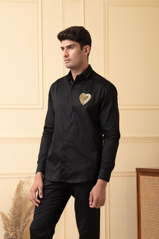 Heart Shaped Patch Shirt by Hilo Design - Distacart