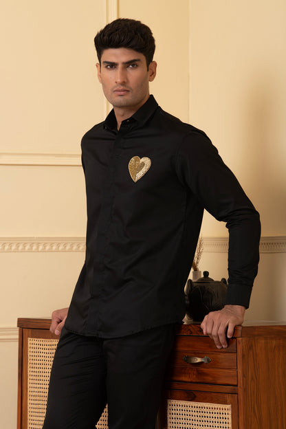 Heart Shaped Patch Shirt by Hilo Design - Distacart