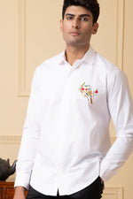Thumbnail for Bird And Stem Embroidery Shirt by Hilo Design
