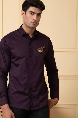 Whale Embroidery Shirt by Hilo Design - Distacart