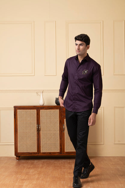 Fierce Panther Embroidered Shirt by Hilo Design - Distacart