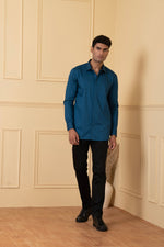 Thumbnail for Solid Teal Blue Plain Shirt by Hilo Design