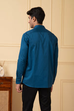 Thumbnail for Blue Shirt With A Grey Patch Box by Hilo Design