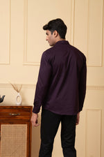 Thumbnail for Solid Purple Plain Shirt by Hilo Design