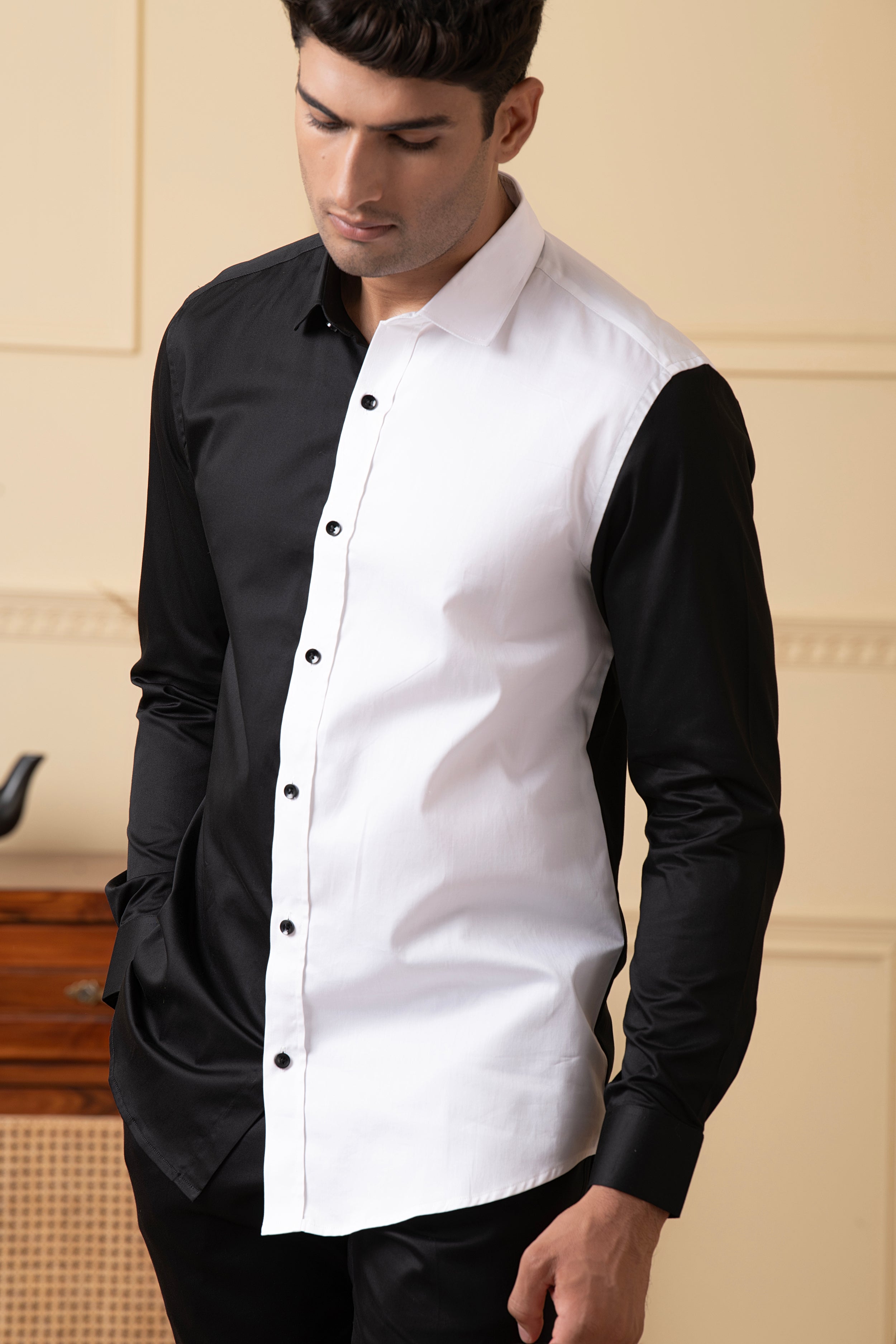 Black And White Shirt by Hilo Design - Distacart