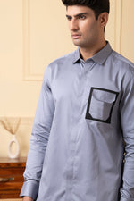 Thumbnail for Black Shirt With Grey And White Patch by Hilo Design