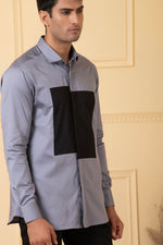 Thumbnail for Grey Shirt With Black Patch Box by Hilo Design