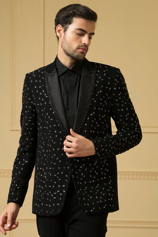 Black Beads Blazer by Hilo Design - Distacart