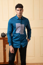 Thumbnail for Blue Shirt With A Grey Patch Box by Hilo Design