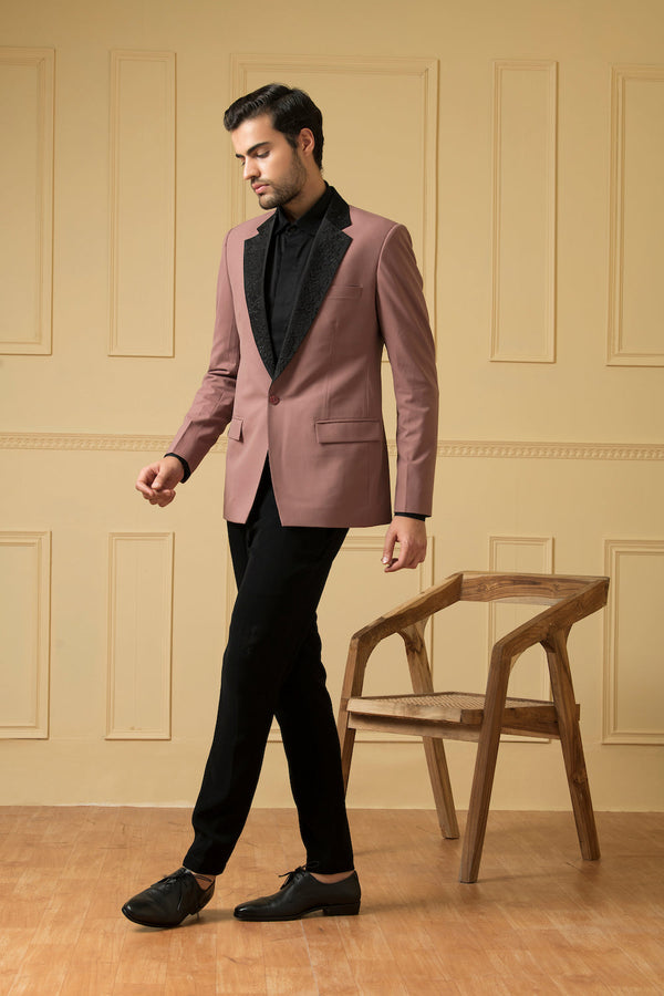 Dark Mauve Blazer by Hilo Design