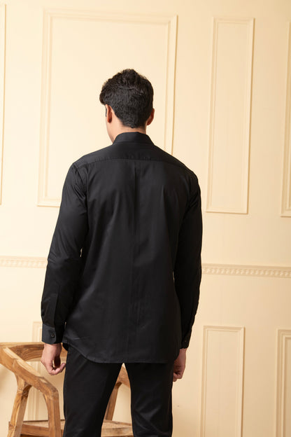 Black Shirt With Grey Patch Box by Hilo Design - Distacart
