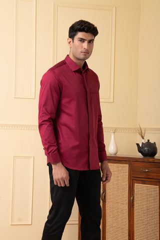 Ragic Red Pintuck Shirt by Hilo Design - Distacart
