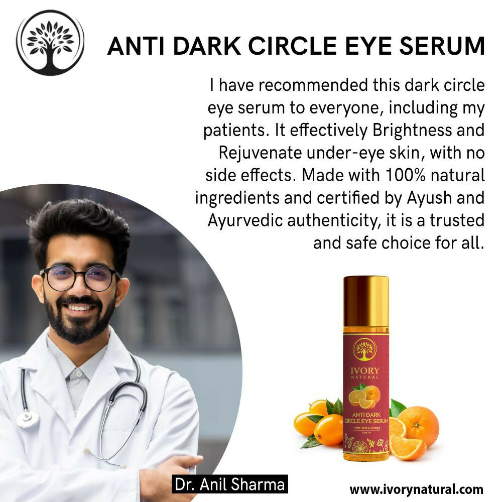 Ivory Natural Dark Circle Eye Serum For Dark Eye Circles, Under-Eye Patches, Swollen Eyes - Distacart