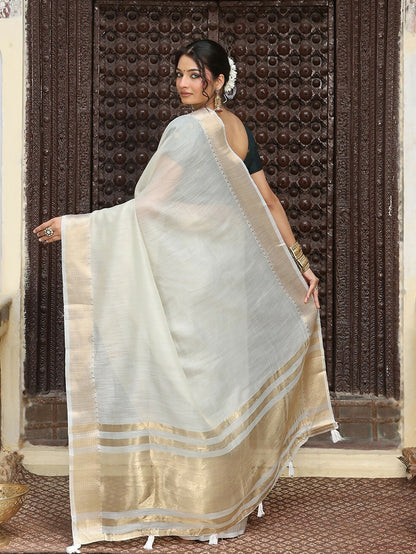 Shree Shyam Fashion Grey Cotton Saree - Distacart