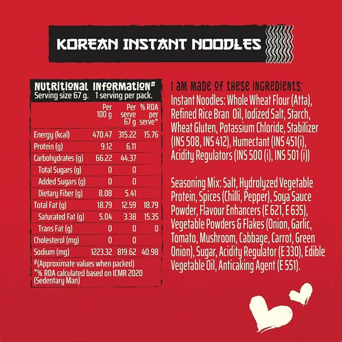 WickedGud Korean Instant Noodles Fiery 2X Spicy - Distacart