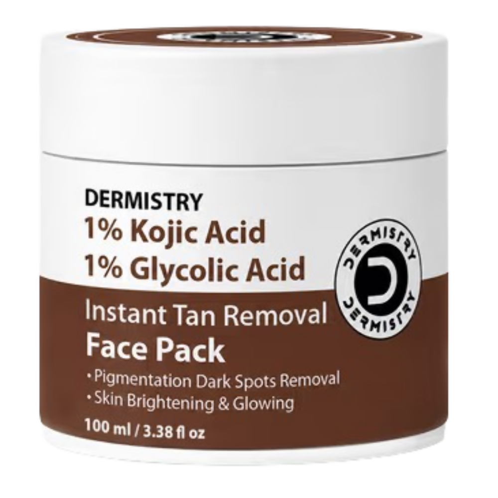 Dermistry 1% Kojic Acid 1% Glycolic Acid Pigmentation Detan Face Body Pack - Dista