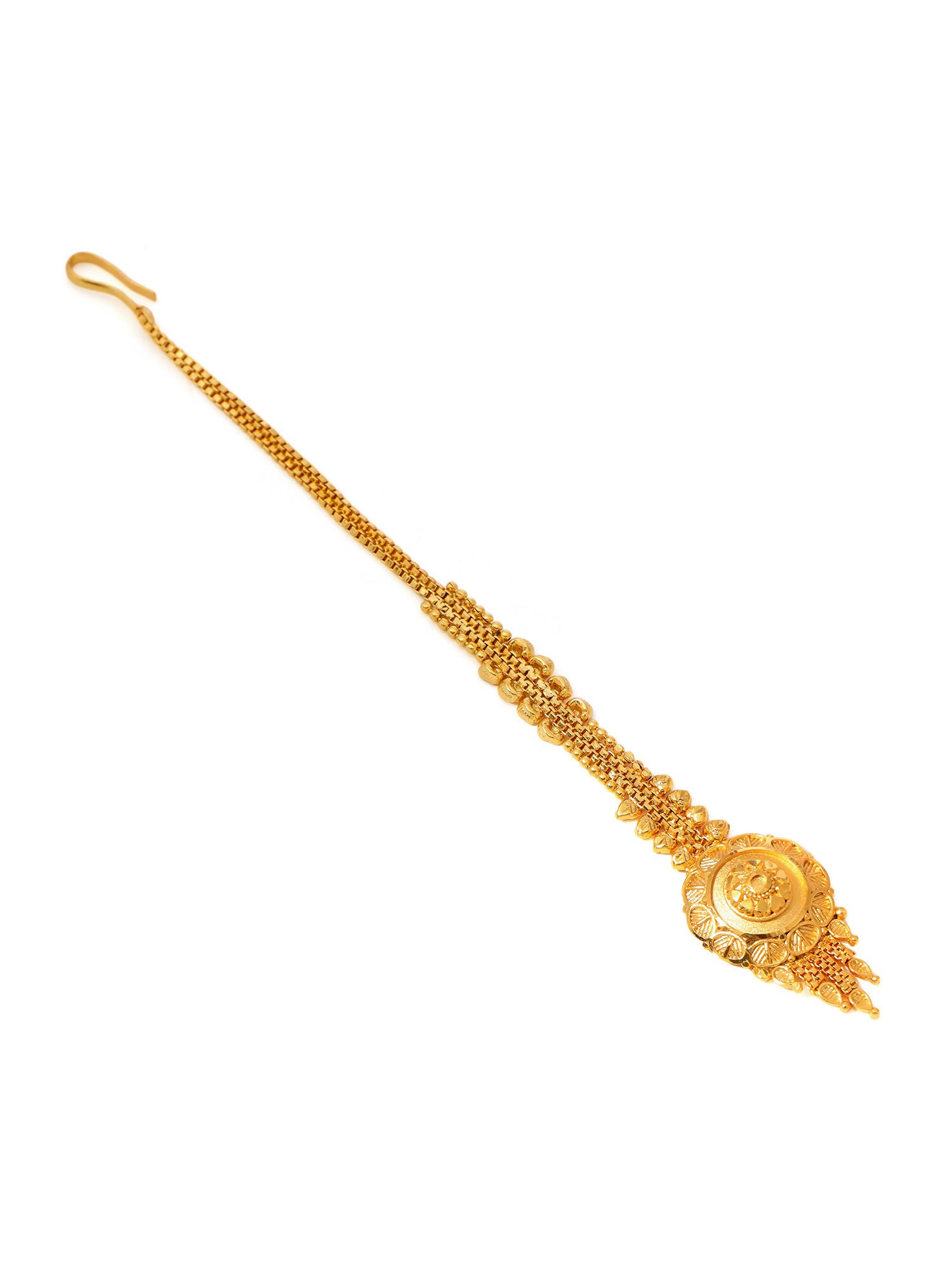 Ruby Raang Gold Maang Tikka