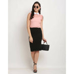 Thumbnail for Aastha Fashion Women's Light Pink Georgette Solid Casual Top - Distacart
