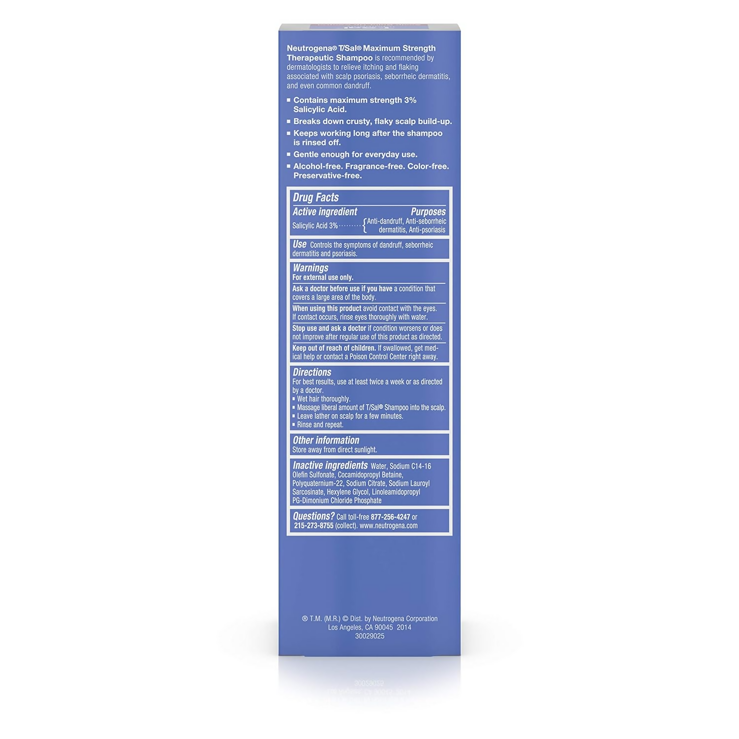 Neutrogena T/Sal Shampoo Scalp Build Up Control - Distacart