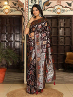 Thumbnail for Astita Wine Silk Saree