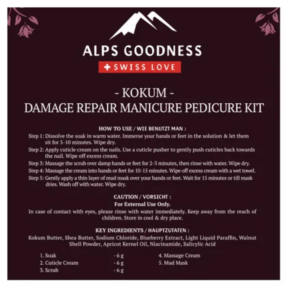 Alps Goodness Kokum Damage Repair Manicure Pedicure Kit - Distacart