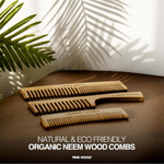 Thumbnail for Pink Woolf Neem Wooden Comb Set for Men & Women - Dista