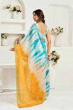 Thumbnail for Vastranavya Multi Digital Printed Linen Ready To Wear Designer Saree with Unstitched Blouse - Distacart