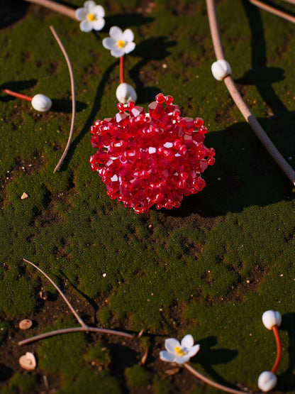 Inhanns Rang-E-Roshan Adjustable Ring – Handmade Crystal Statement Ring - Maroon 2 - Distacart