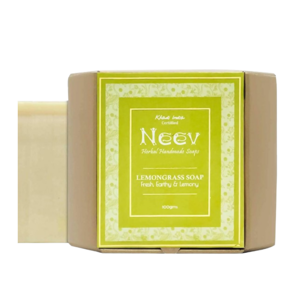Neev Herbal Handmade Soaps Lemongrass Energizing & Refreshing Bath Bar - Distacart