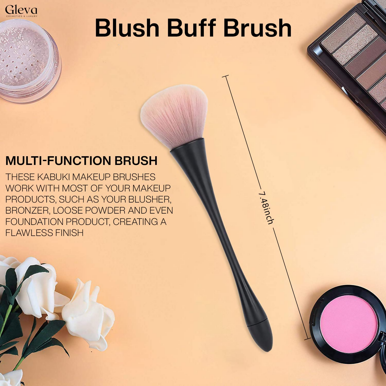 Gleva Ultimate Blend Makeup Brush Black Pink - Distacart