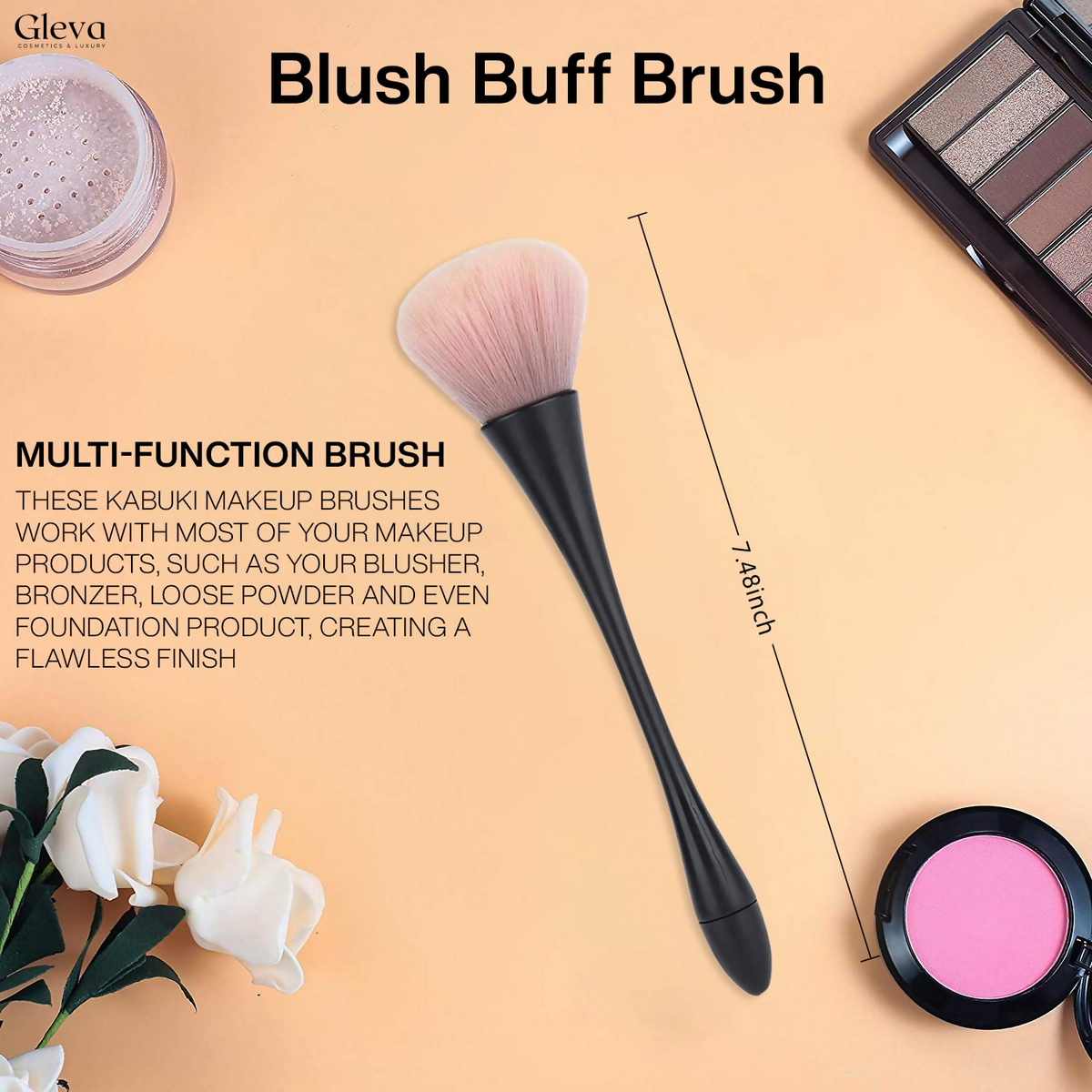 Gleva Ultimate Blend Makeup Brush Black Pink - Distacart