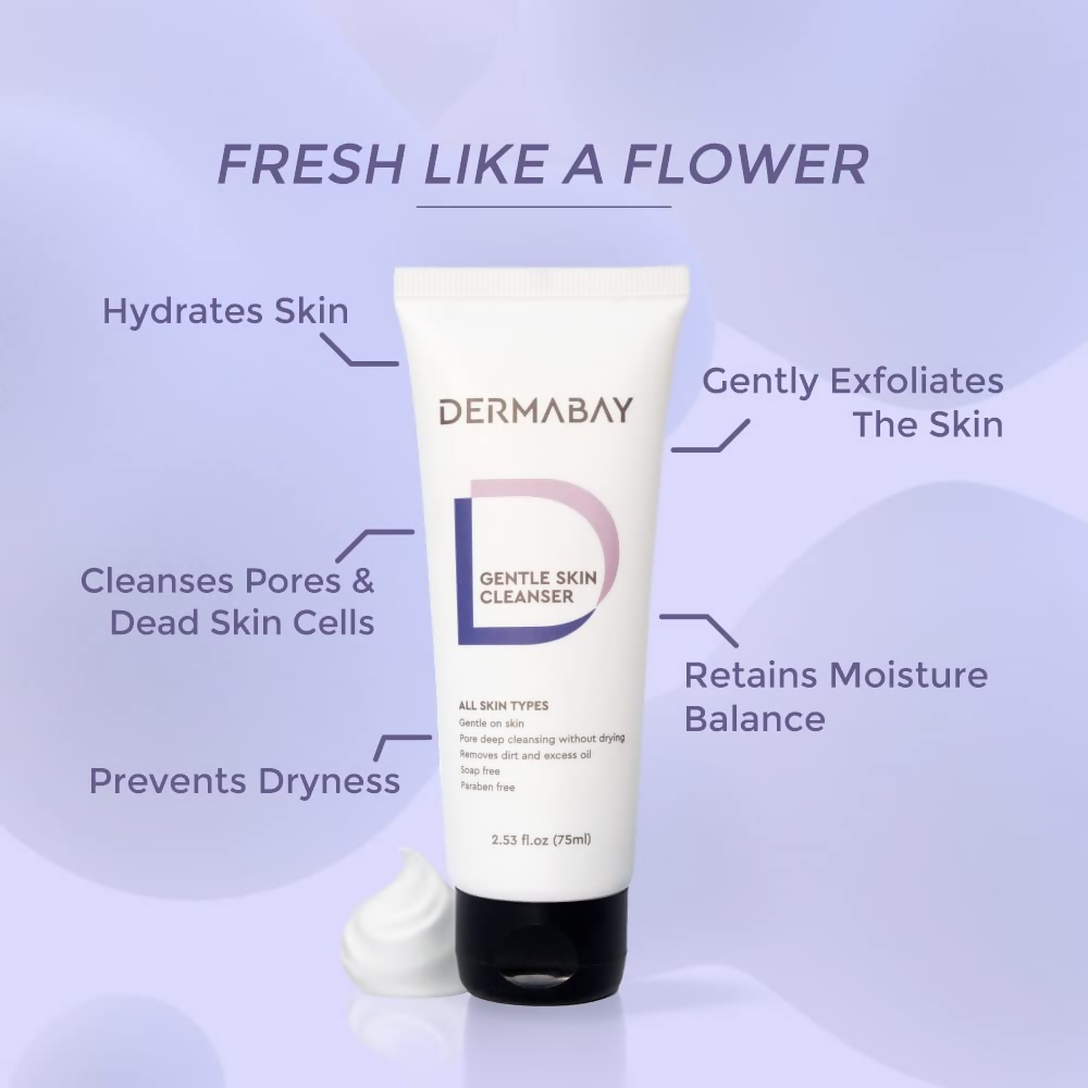 Dermabay Gentle Face Wash Ideal for Acne-Prone, Sensitive, Dry, Oily Skin - Distacart