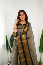 Thumbnail for Divine Drape Women's Cotton Printed Straight Kurta With Dupatta - Cream