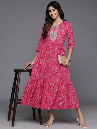 Ahalyaa Women's Traditional wear Dress - Pink - Distacart