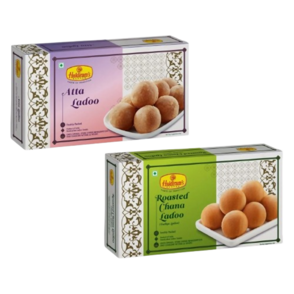 Haldiram's Atta Ladoo with Roasted Chana Ladoo - Distacart