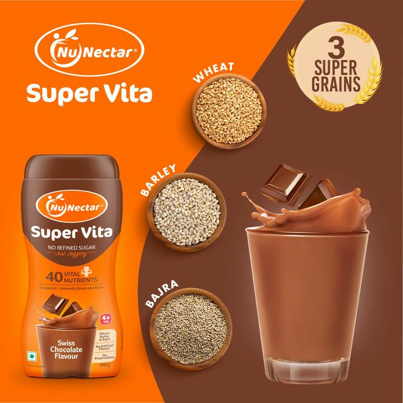 NuNectar Super Vita Health Drink for Kids - Swiss Chocolate Flavor - Distacart