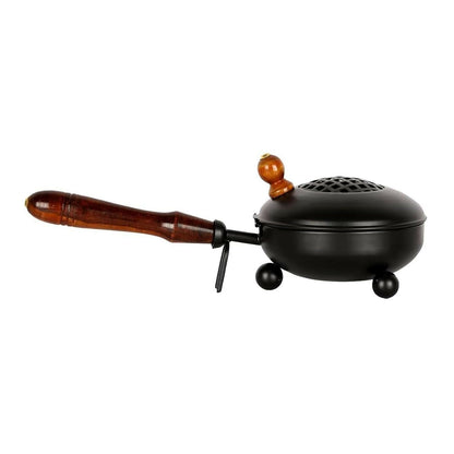 Not Available Handcrafted Metal Dhoop Dani Incense Burner - Black Color - Dista