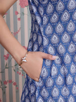 Thumbnail for Ode by House of Pataudi Ethnic Motifs Printed Straight Pure Cotton Kurta with Palazzos - Distacart