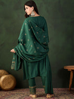 Thumbnail for Sangria Printed Kurta & Trouser With Dupatta